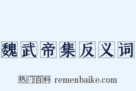 魏武帝集反义词是什么意思的图片